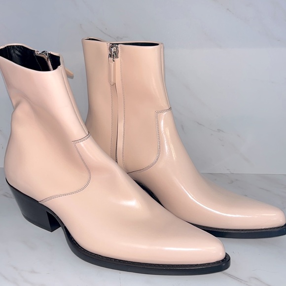 NEW Calvin Klein 205w39NYC raf Simons nude western boots